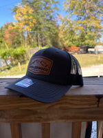 Leather patch hat