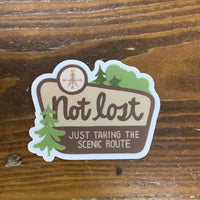 Not Lost Scenic Route Sticker